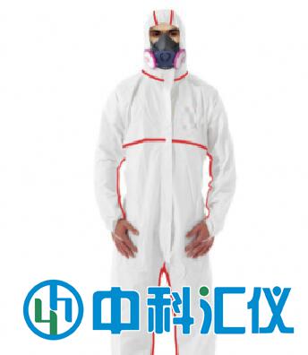 3M 4565 白色帶帽紅色膠條連體防護(hù)服(Type4,5&6類防護(hù))