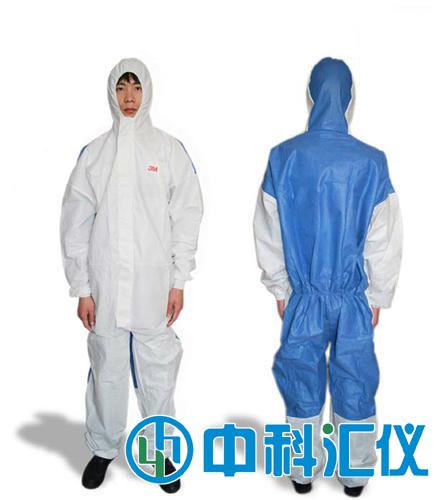 3M 4535 白色帶帽連體防護(hù)服( 藍(lán)色背部透氣設(shè)計(jì))原4640升級